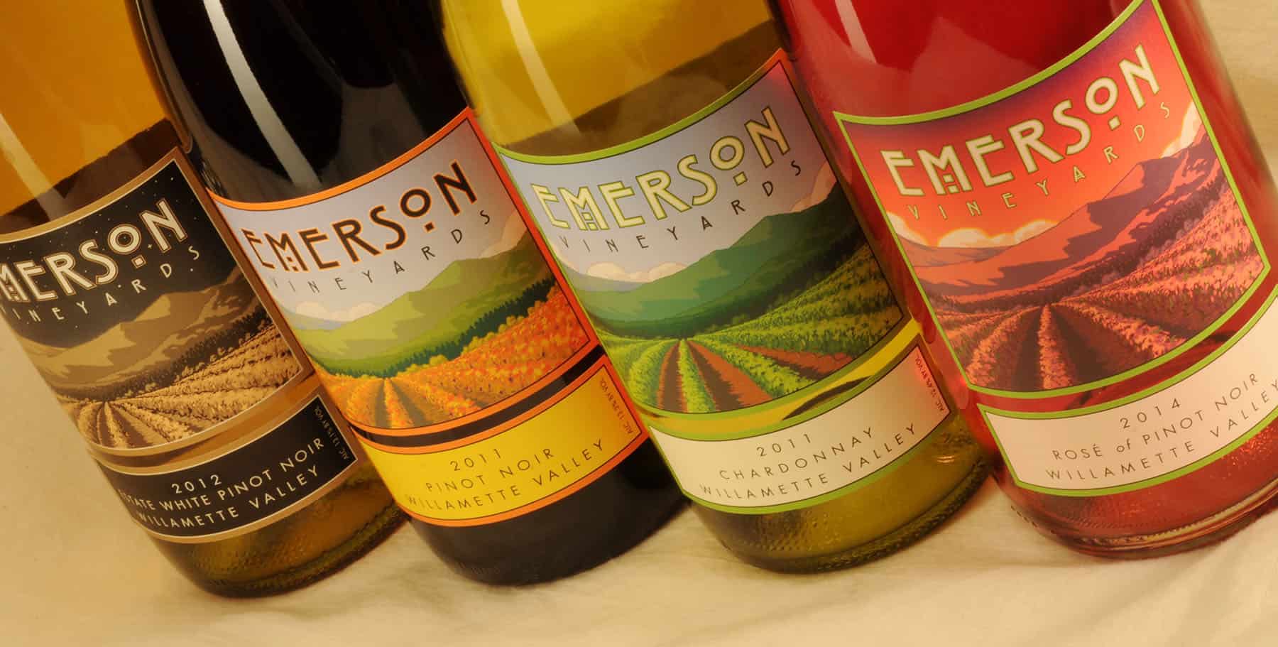 Emerson Vineyard group of bottles