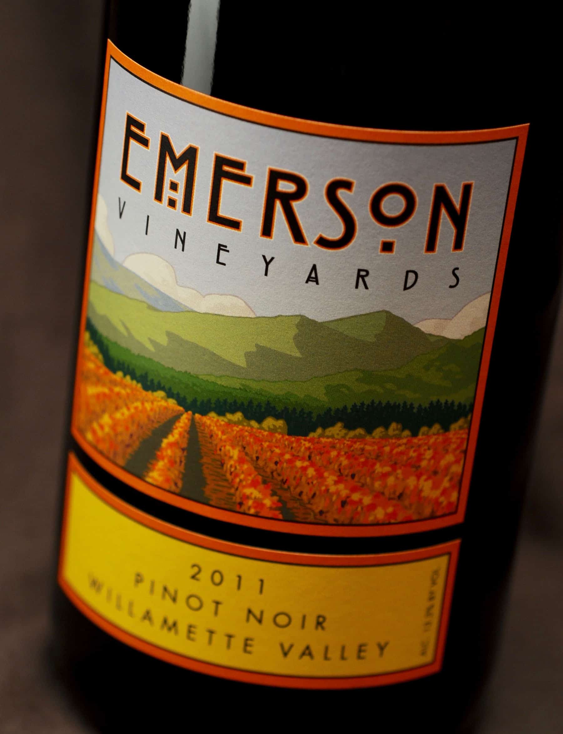 Emerson Vineyard Pinot Noir label