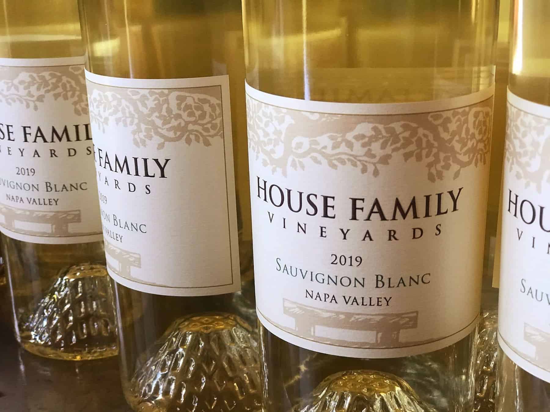 House Family Vineyards Sauvignon Blanc bottles