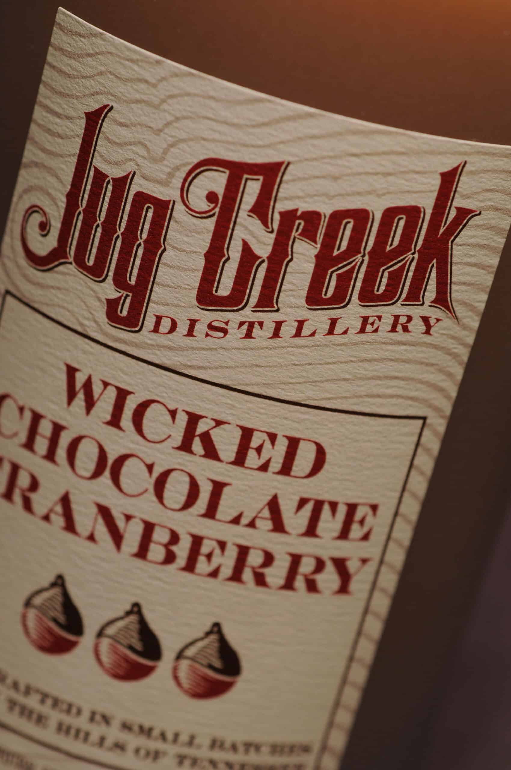 Jug Creek Wicked Chocolate Cranberry label