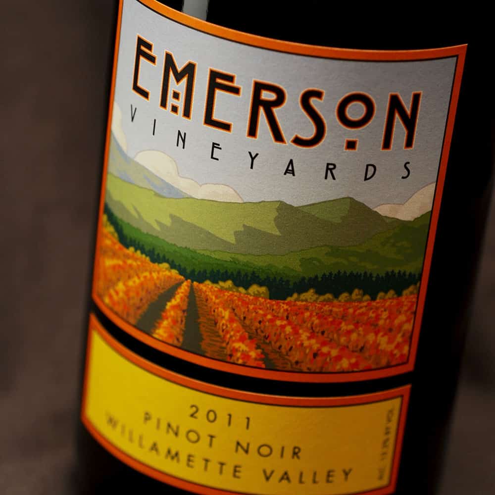 Emerson Vineyard Pinot Noir label